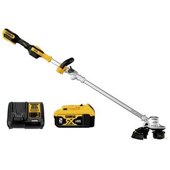 TRIMMERS | Factory Reconditioned Dewalt DCST922P1R 20V MAX Lithium-Ion Cordless 14 in. Folding String Trimmer Kit (5 Ah)